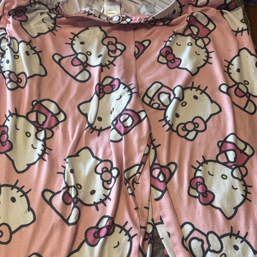 Hello Kitty Pink and White Kids Pajama Bottoms